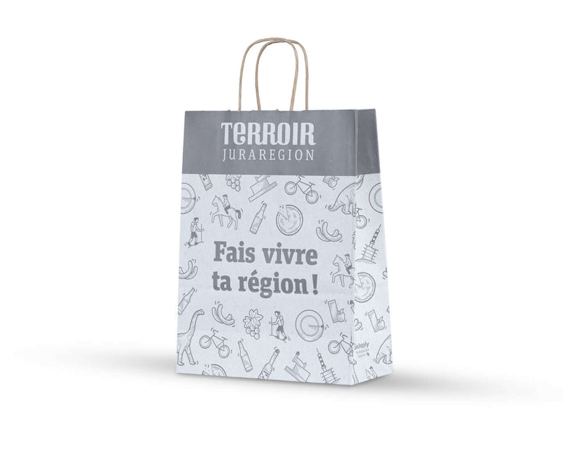 Personalisierbares BioGrass - Die Papiertüte aus trockenem Gras & recyceltem Kraftpapier