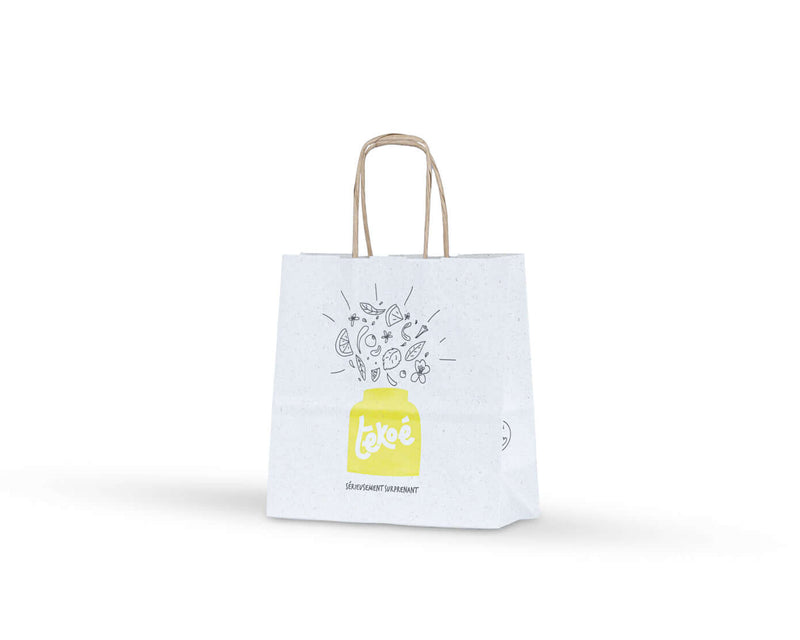 Personalisierbares BioGrass - Die Papiertüte aus trockenem Gras & recyceltem Kraftpapier