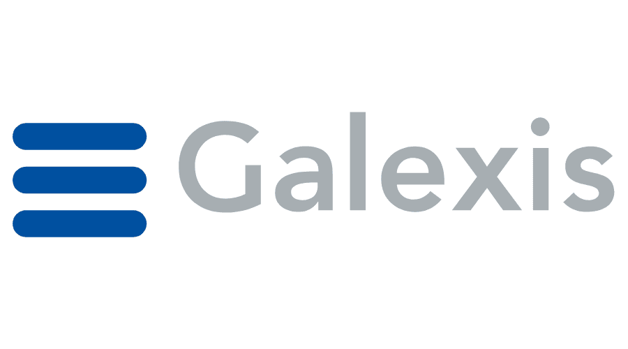 logo galexis bleu et gris